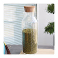 JM Handmade High Borosilicate Glass Carafe Cork Stopper for Hot/Cold Water Tea Coffee Food Grade High Temperature Resistance