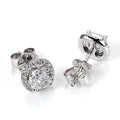 Best Selling MSE-590 14K White Gold Cushion Cut Lab Grown Diamond Stud Earrings