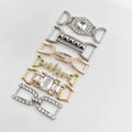 LT-6 Diverse Design Lady Chain Buckle with Rhinestones Zinc Alloy Anti-Seawater Corrosion Garment Accessories
