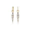 Laodun Hot Selling Fashion S925 Huggie Earrings Simple Design Dangle CZ Diamond Sterling Silver Earrings Vermeil