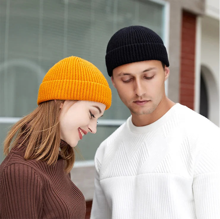 Custom Skully Acrylic Camouflage Custom Logo Business FisherMan Winter Beanie-Ribbed Knit Short Unisex Design