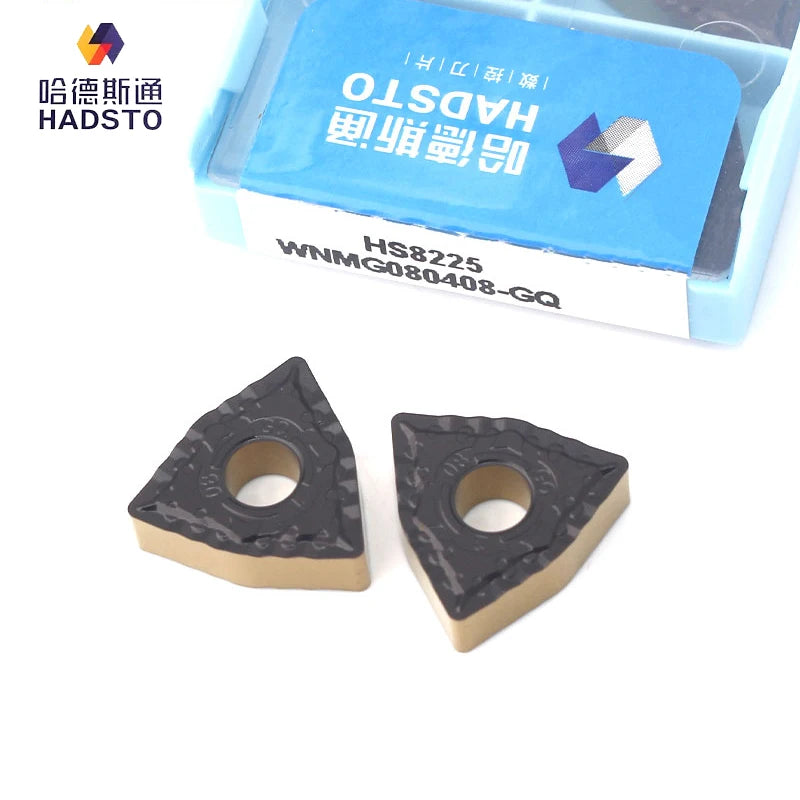 HADSTO CNC Two-Color Coated Blade HS8225 WNMG 080408 080412-GQ Customizable Steel Parts Processing Cutting Tools for Machining