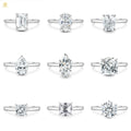 Advanced Customized Fancy Shape Women's 925S 9K 14k 18k Gold Moissanite Diamond Fine Luxury Wedding Solitary Ring for Women