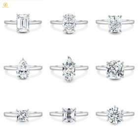 Advanced Customized Fancy Shape Women's 925S 9K 14k 18k Gold Moissanite Diamond Fine Luxury Wedding Solitary Ring for Women