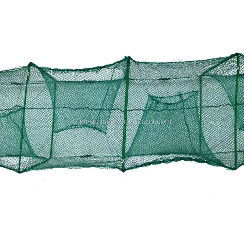 Crayfish Fish Crab Automatic Trap Shrimp Carp Catcher Cages Mesh Nets Folded Portable Hexagon Fishing Net
