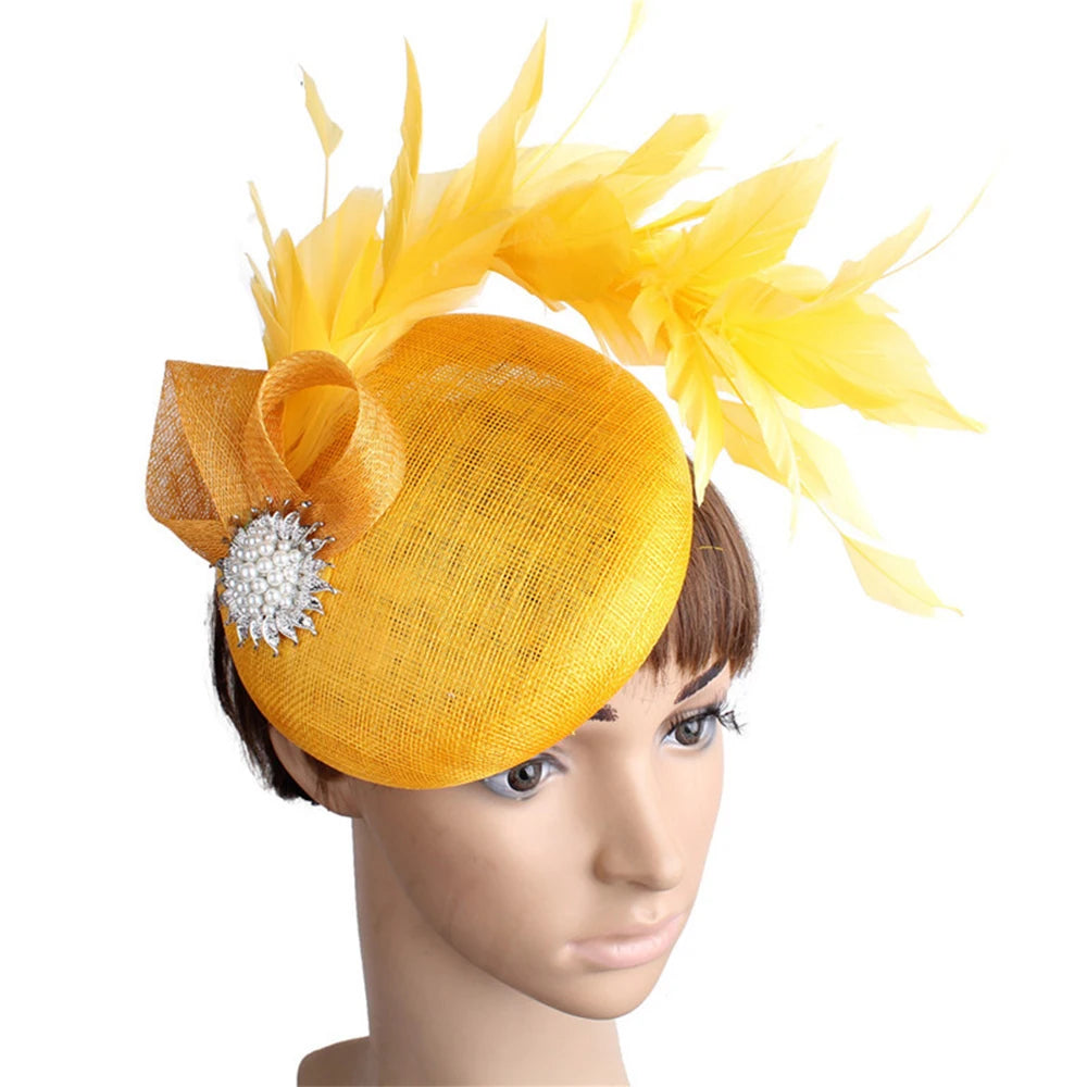 Wholesale Ladies Small Kentucky Sinamay Hair Band Hair Clip Tea Party Pillbox Derby Bridal Wedding Church for Women