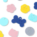Custom Blank Silica Gel Cat Tags Engraved Silica Gel Cat ID Tag Pet Name Collar Tag 1pce Customized
