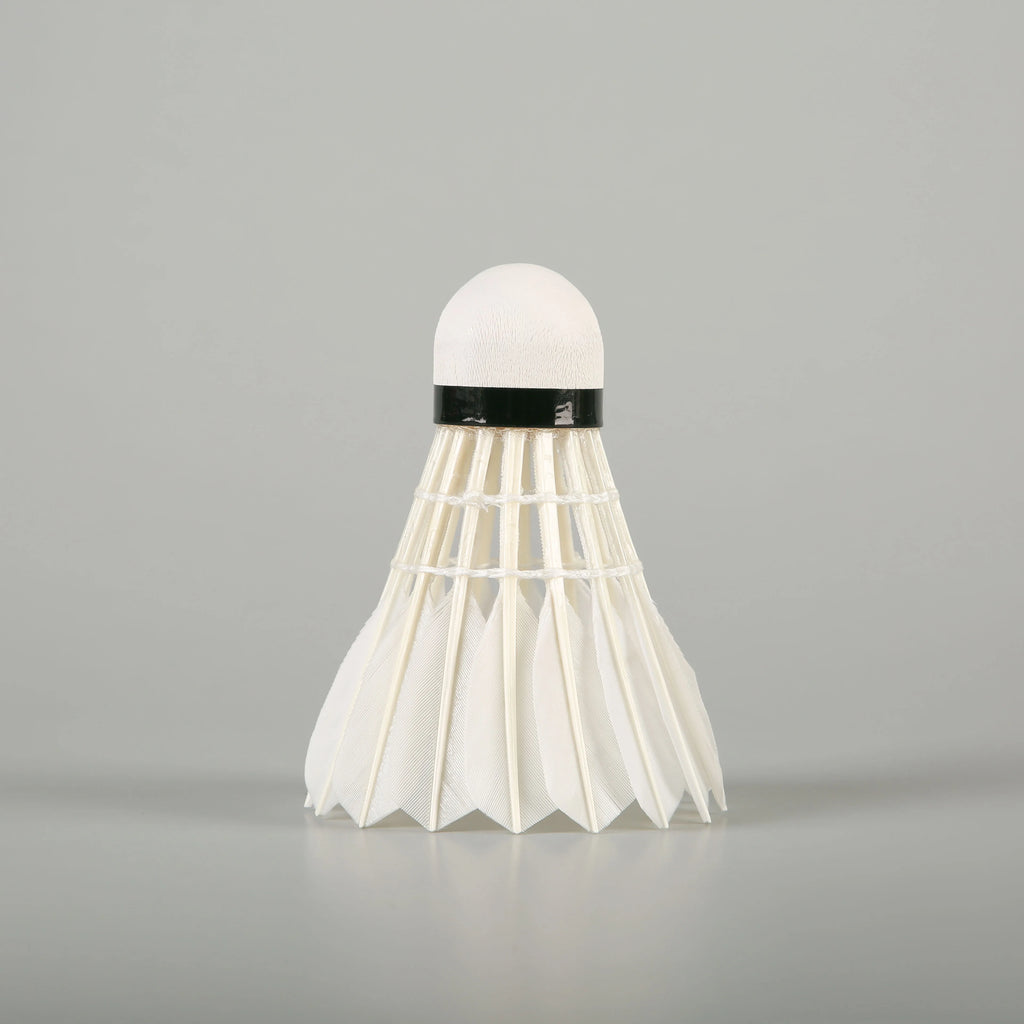 LING MEI LINGMEI-20 Professional Tournament Most Durable Goose Feather Badminton Shuttlecock 75-79 Speed 5g Weight White Color