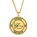 Gold the Sigil Seven Olympian Spirits PHALEG ARATHRON BETHOR OPHIEL OCH HAGITH PHUL Amulet Stainless Steel Pendant Necklace