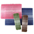 Microfiber Chenille Bathroom Rug Non-slip Kitchen Floor Mat Gradient Stripe Bath Mats