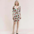 Summer Classic Comfortable Fashion Casual Women's Floral Silk White Dresses Cotton One Size