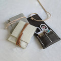 PU Leather Sewing Kit Storage Bag Minimalist Knitting Needle Organizer Portable Card Holder Wallet