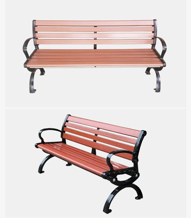 Exterior WPC Bench Wood Plastic Composite Bench Panel Eco-Friendly AL-S100-32A