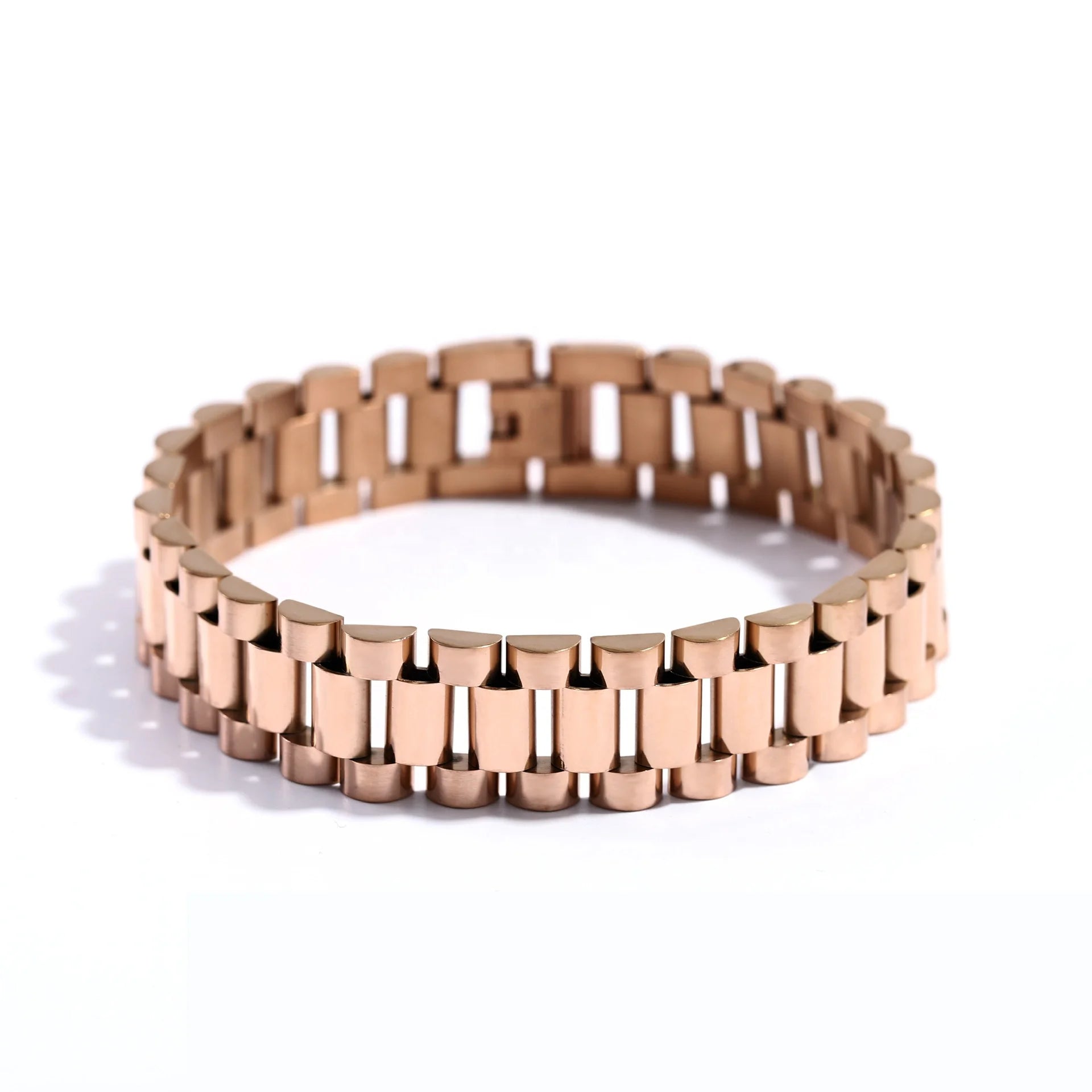 Men's and Women's Simple Stainless Steel Bracelets Strap Type Gold Jewelry Bracelet Wholesale