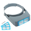 Double Lens Headband Magnifier Binocular Jewelry Magnifying Glass with 4 Magnifications Head-Mounted Jewelers Tools