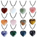 25mm Natural Healing Crystal Love Pendant for Kids Heart Shaped Stone for Jewelry Making DIY Valentines Day Gift Pendants