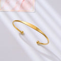 Wholesale Simple Bead Shape Quality Stainless Steel Cuff Bracelet Bangle Gold Plated Colorful New Design Jewelry