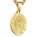 Trend Fashion Stainless Steel Medal Pendant Jewelry Catholic Religious Pendant Chain Custom Necklace