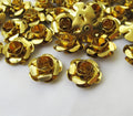 Roses in Bloom Brass Flower Beads 18mm Brass Craft Supplies