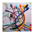 100Pcs/Lot Assorted Color Silicone Cable Ties Smart Self-Locking Sire Cable Zip Ties Mulit-functional Reusable Fasten Tools