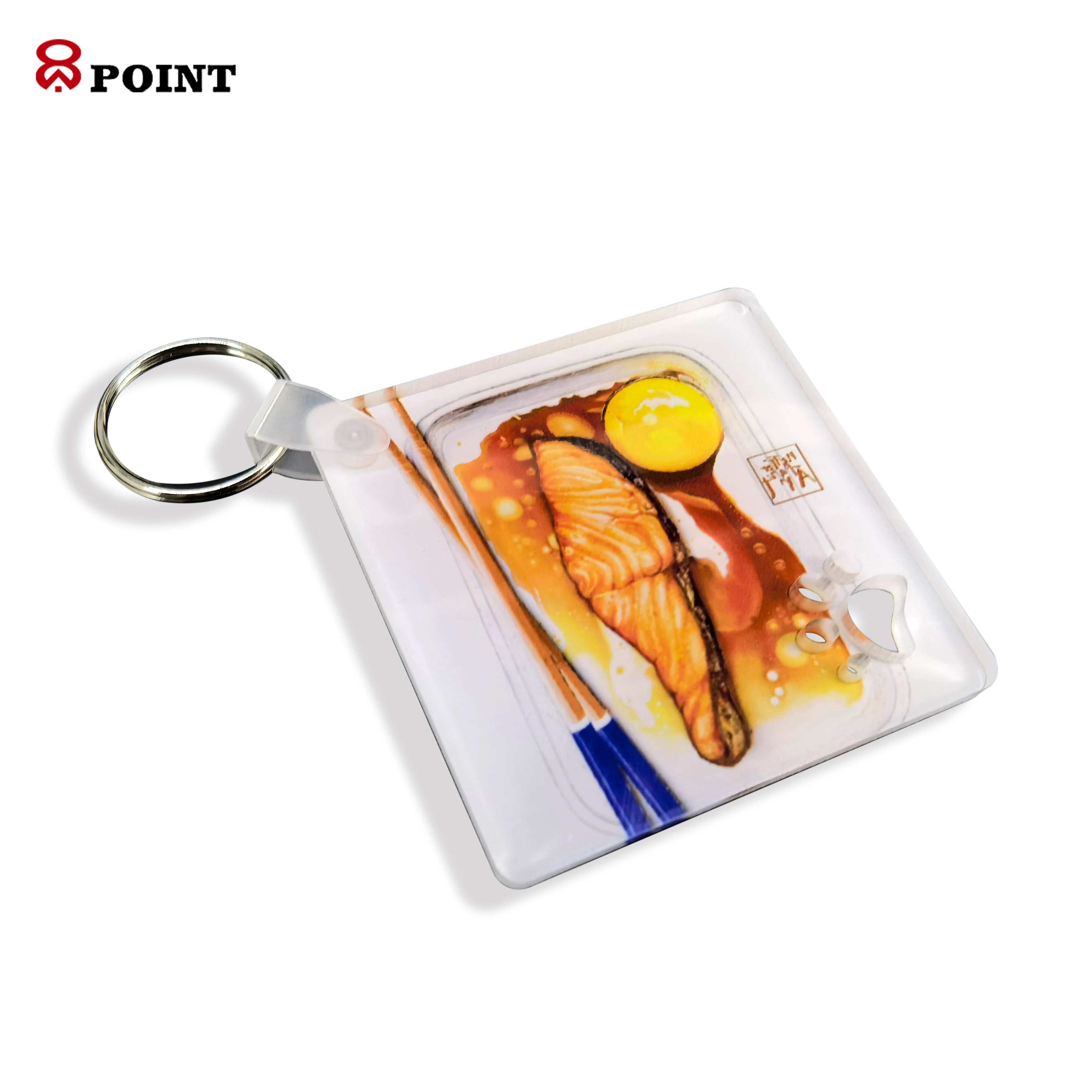 8Point Sublimation Acrylic Material Blank Keychain Single-sided Printing Plexiglass Pendant Personalized Customization