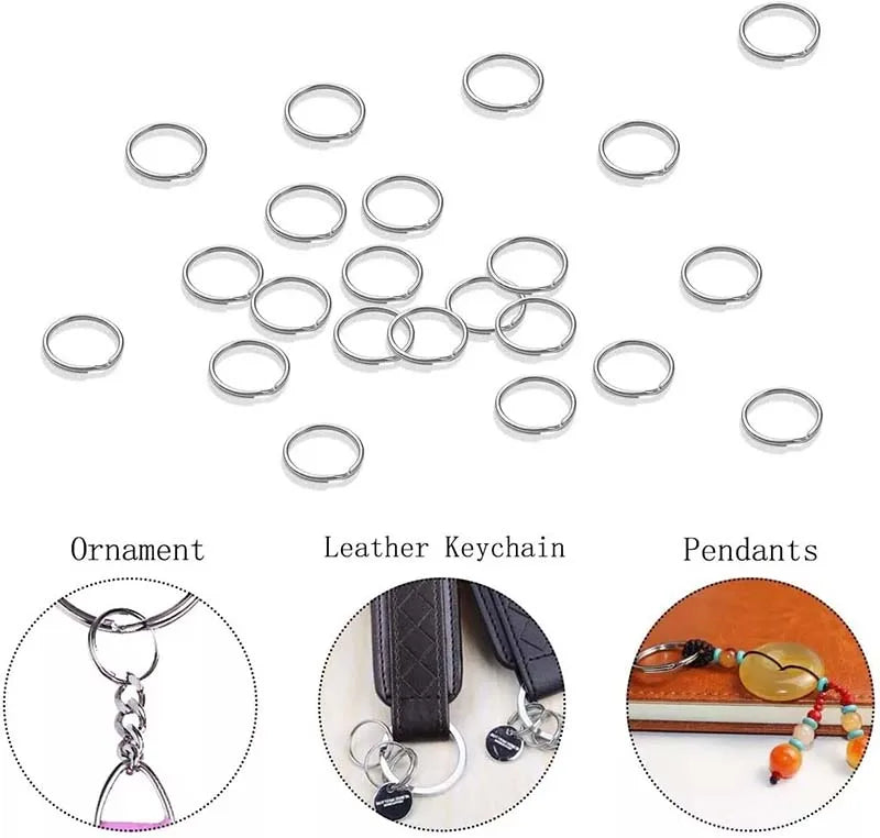 Circle Shaped Spring Snap Keychain Clip/Metal Hook Key Ring /Hanging Buckle Ring With Open Jump Ring Connector