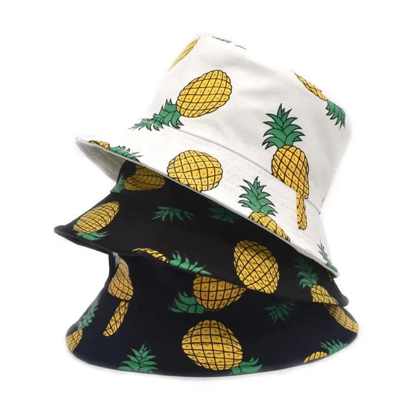 Wholesale New Unisex Bucket Hat Fruits Printed Spring Summer Outdoor Casual Fashion Sun Shade for Travel Cycling Fishing