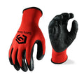 CY 13 Gauge Polyester Thin Latex Wear-resistant Soft Comfortable Non-slip EN388 Standard Protection Work Wrinkle Gloves