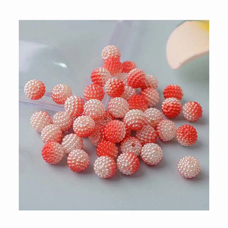 Diy Jewelry Findings Christmas Ball Accessories Colorful Waxberry Imation Pearl With Hole Bracelet Necklace Headwear Beads
