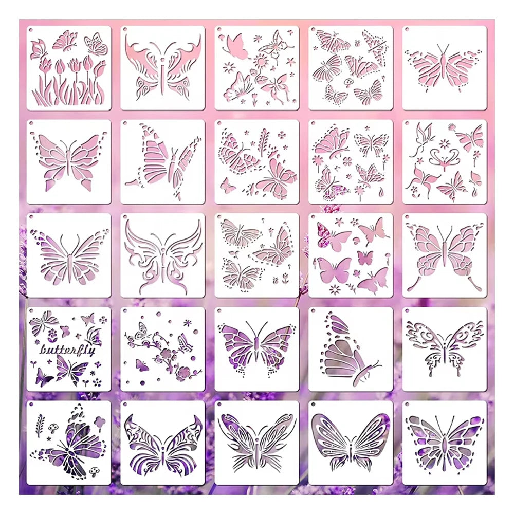Butterfly Stencils for Kids Painting Reusable Template DIY Craft Art for Painting on Wood Wall Decor