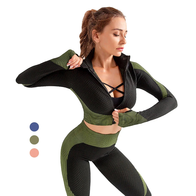 Gym Yoga Sets Fitness Seamless Womens Legging Sets