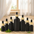 High Quality 5ml 10ml 15ml 20ml 30ml 50ml 100ml Essential Oil Serum Glass Dropper Bottle With Bamboo Cap