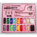 200 Sets T5 Colorful Resin Shank Plating Snap Buttons Pliers Tool Kit Organizer Containers Easy Replacing European Quality