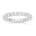 OAHLAN Women's 925 Sterling Silver Fine Jewelry Round Cut Moissanite Wedding Bands Full Eternity Stackable Ring