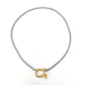 Fatingna Classic Style Stainless Steel Hypoallergenic Keel Link Chain Necklace for Women Geometric Shape for Gift