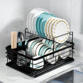2025 Hot Sale 2 Tier Metal Wire Dish Drying Rack Over Sink Kitchen Space Saving
