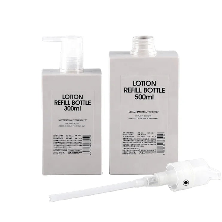 Unique Empty Square Cosmetic Container Square Lotion Soap Dispenser Liquid Container Cosmetic Packaging Skin Care Lotion Bottle