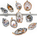 Elegant Charms Raw Stone Irregular Natural Crystal Quartz Druzy Pendant Amethyst Necklace Women Jewelry