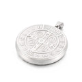 KALEN Religious Silver/Gold Color Stainless Steel Round Pendant With Old Priest Pattern