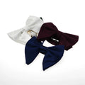 Hand Made 100% Silk Solid Vintage Bowtie Pre-tied Adjustable Oversized Eco-Friendly Custom Colors Luxury Bow for Men