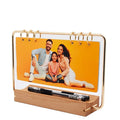 Sublimation PET Calendar Photo Frame With Wood Base for Christmas/School/Office/Birthday/Graduation Use