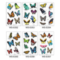 Glitter Butterfly Paper Temporary Tattoo Sticker Water Transfer Realistic Waterproof Face Body Art Fashionable Stock (2025 New)