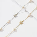 Jiangyuan Dainty 925 Sterling Silver Jewelry CZ Star Charms Cultured Freshwater Pearl Chain Choker Necklaces for Women