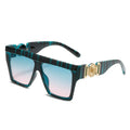 Jiuling Eyewear 2022 Luxury Ins Style Big Frame Oversized UV400 Large Women Fashion Street Sunglasses Gafas De Sol