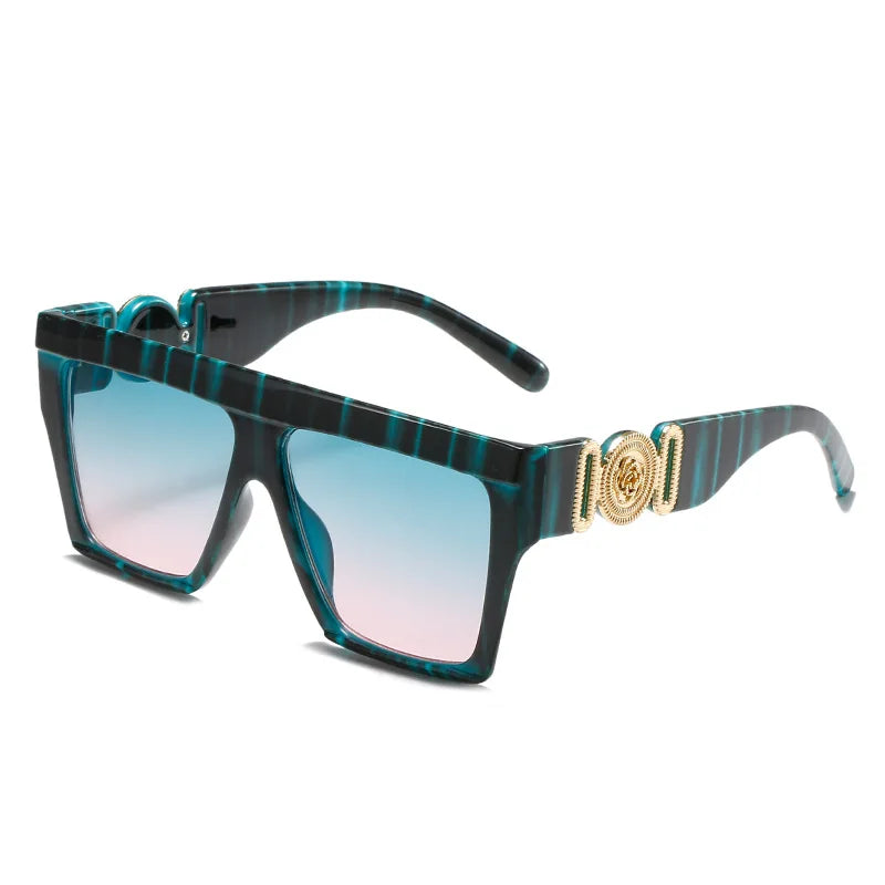 Jiuling Eyewear 2022 Luxury Ins Style Big Frame Oversized UV400 Large Women Fashion Street Sunglasses Gafas De Sol