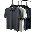 Men's Solid Short Sleeve Shirt with Pocket Anti-Wrinkle Breathable Woven Fabric Hip Hop Style Grey Ice Silk 4XL