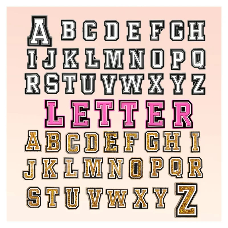 DIY Letters Accessories Charms Mixed Random Letter Shoe Decorations Personalized Rubber Clog Shoe Charms