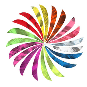Archery 4 Inch Turkey Feather Multi-color Hunting Archery Arrow Waterdrop Shield Shape Arrow Fletching Vanes
