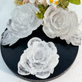 Wholesale Natural Crystal clear Quartz Roseflowers Cravings Healing Rough Stone Flowers Hand Carved for Gift