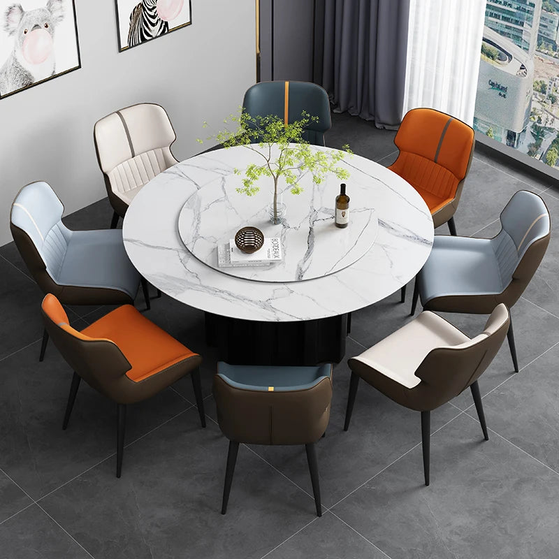 BILIDO Luxury Design Restaurant Tables and Chairs Dining Room Table Home Furniture Set for 6 Seats Chairs With Marble Top